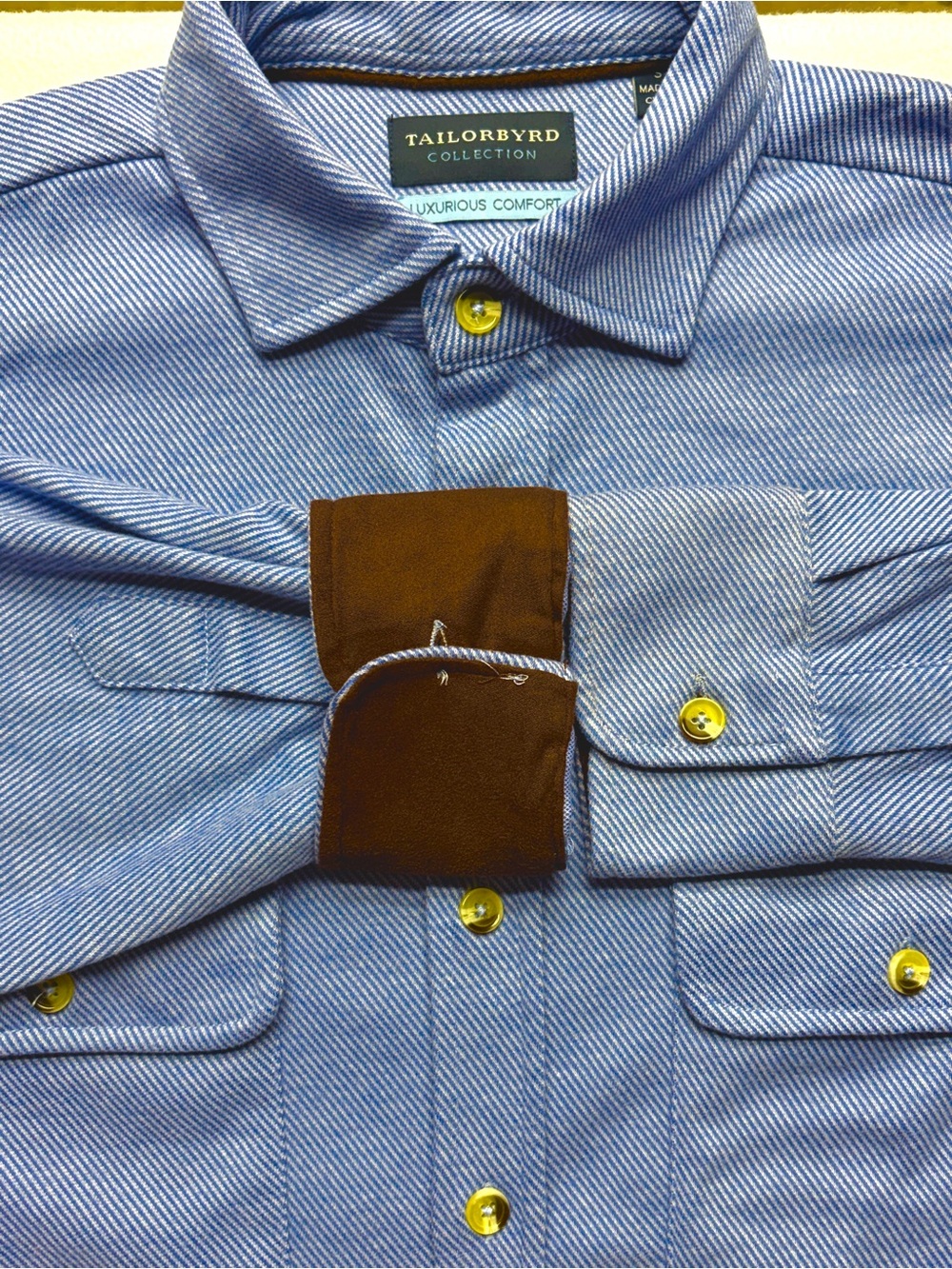 Tailorbyrd NWOT Super Soft Knit Sweater Shirt / Cabin Comfort Overshirt Blue S